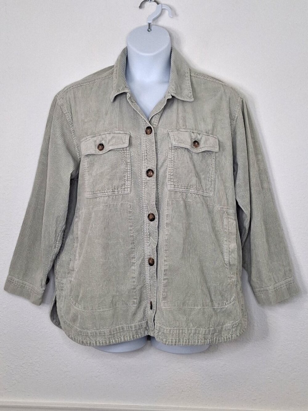 Madewell Corduroy Jacket Shacket Sz XL Boxy Button Down Western Preppy Cowgirl